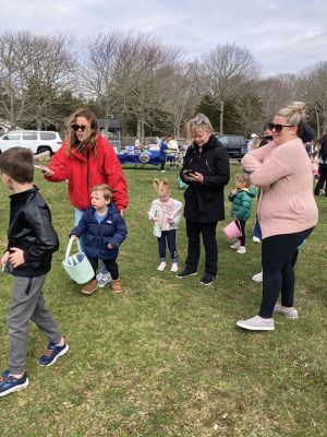 Annual Easter Egg Hunt
The annual easter egg hunt brought out several hundred people under light blue skies and a bit of sunshine. Little tykes of all ages enjoyed scampering around, scooping up eggs filled with goodies. The annual event is sponsored by the Mattapoisett Lions Club. Photo by Marilou Newell
