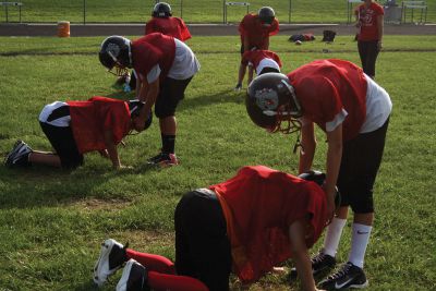 Old Rochester Regional Youth Football
The Old Rochester Regional Youth Football teams are hitting the fields hard in order to prepare for their upcoming 2012 season.  This year marks the seventh year for the program.  With over 150 players in the program, there are six teams and a dedicated staff of coaches and parents for a support system.  The Bulldogs will play their first game on Labor Day Weekend.  Pictures by Katy Fitzpatrick. 
