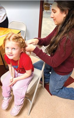 ORR’s Fall Family Fun Day
ORR sophomore Madeline Costa braids the hair of Macy Dunlap, of Rochester, during Saturday’s Fall Family Fun Day and Craft Market.
