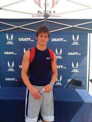 High Jumper
Zachary ORourke poses after a high jump event at the 2009 USA Track and Field National Junior Olympic Track & Field Championships in Greensboro, North Carolina. Mr. ORourke, a senior at Tabor Academy and Marion resident, cleared a personal best of 64.75 and placed 15th out of 44 entered athletes in the high jump (young mens division). Mr. ORourke says: It was a great opportunity to see how I matched up against the best high jumpers in the country.  Photo by Laura Dadagian-ORourke
