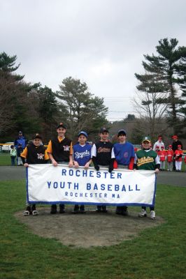 Opening Day
The Rochester Youth Baseball League held their annual opening day ceremony and parade on Saturday, April 11. About 400 people, including players, coaches and their families, participated in the procession that made its way down Route 105 to Gifford Parks Al Herbert Memorial Field for the opening day festivies. Photo by Robert Chiarito.
