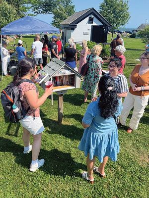 Juneteenth
John Excellent spoke from the heart, as Tri-Town Against Racism celebrated the Juneteenth holiday by dedicating Rochester’s new Little Free Diverse Library in honor of Abraham Skidmore. Photos courtesy Tri-Town Against Racism
