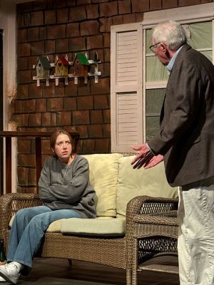 Proof
The Marion Art Center is hosting the play Proof, directed by Rick Sherburne. Jade Beaurefard, left, and Donn Tyler, right, play the father/daughter duo, Robert and Catherine. This scene is from the play’s emotional first act. The play’s opening night was Saturday, October 10 with it running throughout October. Photo by Sam Bishop
