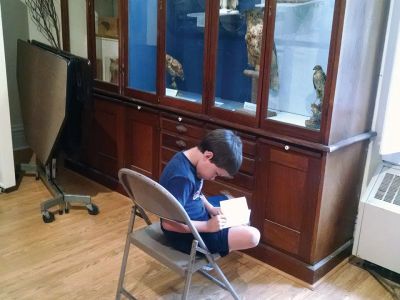 Marion Natural History Museum
A Nature Journaling workshop was recently held at the Marion Natural History Museum. Many specimens from the museum's collections were used during this rainy Wednesday afternoon program. Thanks to Tricia Cassidy for helping us to draw from nature. Photo courtesy Elizabeth Leidhold
