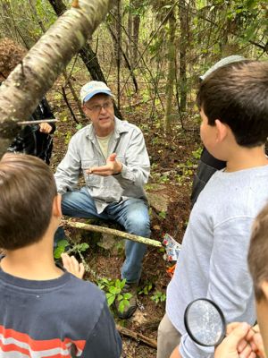 Marion Natural history Museum
On Wednesday, September 30, the fall after-school group walked in Holmes Woods with state forester James Rassman. We discovered how to identify several trees in this young forest, such as Aspen, Maples, birch and others. We also learned how to determine a tree’s age using several methods, including counting branches and taking a core sample. James estimates this young forest is about 60 to 70 years old. We had fun finding a red-backed salamander in a log as well as several types of insects and mushrooms tha
