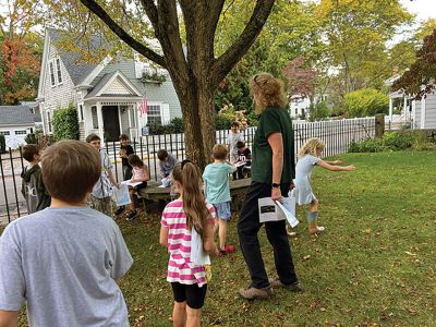 Marion Natural History Museum
Marion History Museum’s afterschool group explores fall leaf colors, identifies trees around town using a Tree and Park Committee guide, and spots a rainbow at Island Wharf. Photos courtesy of Elizabeth Leihold
