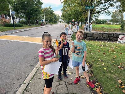 Marion Natural History Museum
Marion History Museum’s afterschool group explores fall leaf colors, identifies trees around town using a Tree and Park Committee guide, and spots a rainbow at Island Wharf. Photos courtesy of Elizabeth Leihold
