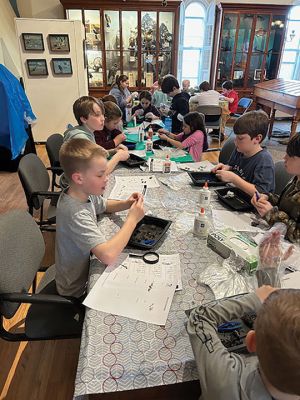 Marion Natural History Museum
Wednesday afternoon, the Marion Natural History Museum's afterschool group had a chance to learn about the diet of barn owls. Given they are birds of prey, there's mainly rodents and small birds on their menu. The owl must regurgitate the indigestible bones, fur, feathers, etc. by forming a pellet before eating another meal. We had a chance to explore sterilized owl pellets and identify the bones of the prey animals. It was not unusual to find more than one skull per pellet. The kids did a great job using t
