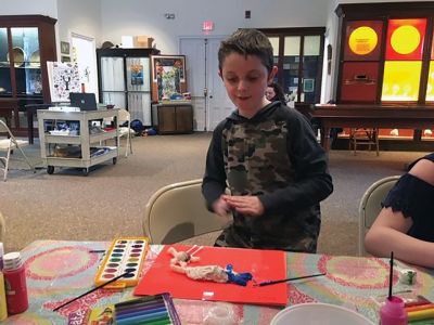 Marion Natural History Museum
On March 13, the Marion Natural History Museum after school group learned about shells and the animals that inhabit them. We looked at some amazing gastropod and bivalve shells from the museum's historic collections, then we used shells to design our own animals and shared what type of habitat these animals might live in. Photos courtesy Elizabeth Leidhold
