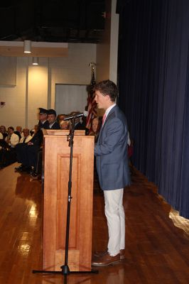 Marion Memorial Day
Technical Sergeant Sean Givens addresses Monday’s Memorial Day gathering at Sippican Elementary School in Marion.
