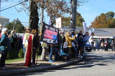 No Kings Protest
The No Kings protest on Saturday, October 18 in Mattapoisett. The nation-wide protest was held at over 2,700 locations and saw 7 million participants according to organizers. Photo by Mick Colageo
