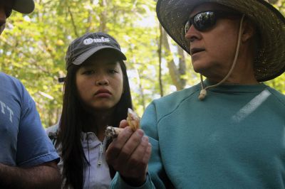 Mushroom Walk
The Sippican Lands Trust and the Boston Mycological Club took a large group out on Sunday for a mushroom walk at the White Eagle Property in Marion. Participants gathered hundreds of mushrooms and laid them out on a long table for mushroom experts Ken Fienberg and Chris Neefus to help identify. Photos by Jean Perry
