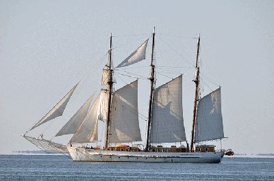 The Schooner Mystic 
The Schooner Mystic visited Mattapoisett Harbor on Wednesday evening to Thursday morning.  Photo courtesy Pam Fleming
