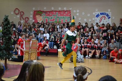 ORR Spirt Week
It was seniors versus juniors versus sophomores versus freshman at the Old Rochester Regional High School Homecoming Pep Rally on Friday, October 17. Every year, each grade competes against each other for best skit, traditionally an ORR-themed parody of a movie. Can you guess what each grade level chose for their skit? Photos by Jean Perry
