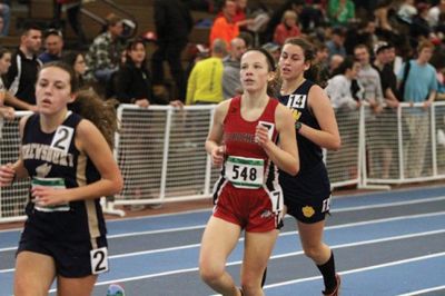 Emily Josephson
ORR sophomore distance runner Emily Josephson (center) clocked a personal best in the two mile this week with a time of  12:23. 

