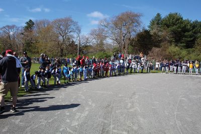 Opening Day of Old Rochester Youth Baseball
Opening Day of Old Rochester Youth Baseball brought out the crowds to hail the march from the Dexter Lane fields over to Gifford Park for ceremonies, including recognition for 12-year-old players entering their final year of little league. Photos by Mick Colageo
