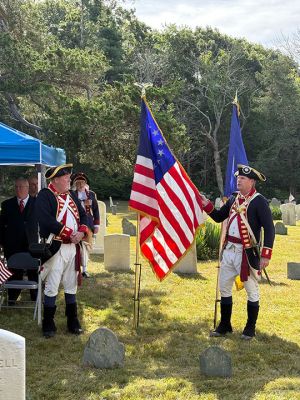 Revolutionary War
More than 100 attended a special event to honor 20 Revolutionary War patriots buried at Hammond Cemetery in Mattapoisett on Saturday, September 19. Photo by Laura Pedulli
