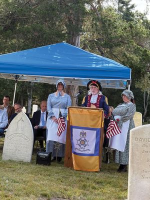 Revolutionary War
More than 100 attended a special event to honor 20 Revolutionary War patriots buried at Hammond Cemetery in Mattapoisett on Saturday, September 19. Photo by Laura Pedulli
