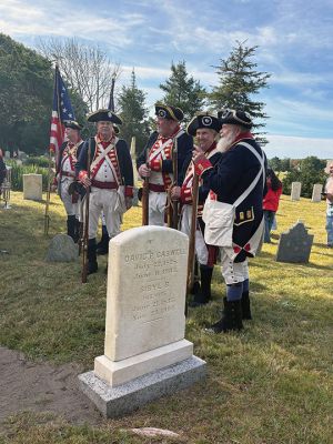 Revolutionary War
More than 100 attended a special event to honor 20 Revolutionary War patriots buried at Hammond Cemetery in Mattapoisett on Saturday, September 19. Photo by Laura Pedulli
