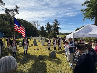Revolutionary War
More than 100 attended a special event to honor 20 Revolutionary War patriots buried at Hammond Cemetery in Mattapoisett on Saturday, September 19. Photo by Laura Pedulli
