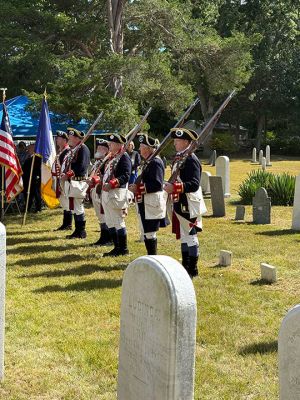 Revolutionary War
More than 100 attended a special event to honor 20 Revolutionary War patriots buried at Hammond Cemetery in Mattapoisett on Saturday, September 19. Photo by Laura Pedulli
