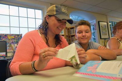 Peace with Paper
Peace with Paper, a drop-in event held at the Plumb Memorial Library. This event is to help build a better world through relaxing after a long day and is for kids and adults. Photo by Glenn C. Silva

