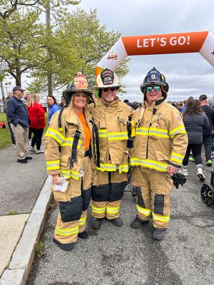 Rochester Fire Department
Members of the Rochester Fire Department participated in full gear for Saturday’s, 3-mile Team Hero's Walk held at Fort Taber in New Bedford. In the department’s 10th year walking, the participants raised $8,500, the largest amount raised to date as they symbolized the extra weight of living with Multiple Sclerosis. In 2014, Deputy Fire Chief and Highway Surveyor Jeff Eldridge was diagnosed with MS after experiencing the pain of trigeminal neuralgia, a condition he continues to battle while serving the Town
