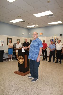Rochester Fire Department
Hugh McGonagle, 74, is only days away from resuming light activity after suffering cardiac arrest on May 10 while out on the course at Rochester Golf Club. On Friday at the Senior Center, the Rochester Fire Department celebrated the team effort it took to save McGonagle’s life, starting with quick responses from his playing partners, CPR administered by a medical professional who happened to be playing an opposite-facing hole, followed by the intervention of the town’s first responders. June 18, 2026 editio
