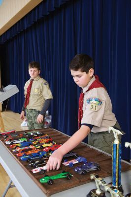Pinewood Derby
Rochester Cub Scouts Pack 30 held its annual Pinewood Derby on January 21 at RMS. Photos by Colin Veitch
