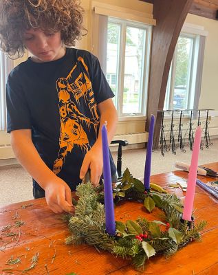 St. Gabriel's Episcopal Church 
St. Gabriel's Episcopal Church of Marion friends and families gathered after the morning service to make advent wreaths. An advent wreath is a circle of greenery, marked by four candles that represent the four Sundays of the season of Advent. An additional candle is lit as each new Sunday is celebrated in Advent. The making of advent wreaths on the first Sunday of Advent has become a tradition for St. Gabriel's Church. Come and join us next year. Photos courtesy of Tanya Ambrosi
