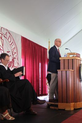 Tabor Academy Commencement Ceremony
Chloe Fox of Mashpee and Vince White of Tarrytown, New York, gave the senior addresses as co-heads of school, as Tabor Academy held its 2026 Commencement Ceremony on May 22. The Madrigal Singers led the attendees in Tabor’s Alma Mater. Teresa Adams of Mattapoisett was the second graduate of the class to receive her diploma. Photos by Mick Colageo
