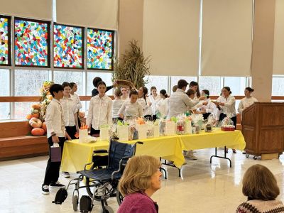 Thanksgiving Banquet
Volunteers from Old Rochester Regional Junior High School at this past weekend’s Annual Tri-Town Thanksgiving Banquet. The event, organized by the Mattapoisett Councils on Aging, was hosted at ORRJHS on Saturday and was staffed by around 75 students serving a meal to the over 200 seniors. There was also a raffle at the end of the event. Photo courtesy of Sarah Landry - November 27, 2025 edition
