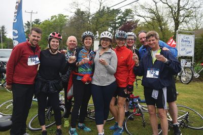 Tour de Crème
This Sunday was the third annual Tour de Crème, a fundraising partnership between the Mattapoisett Land Trust and the Friends of the Mattapoisett Bike Path. The ride started at the Town Beach and wound its way through the Southcoast, making stops at the various creameries along the way. Proceeds of the ride will go towards maintaining the MLT trails and the extension of the bike path to the Mattapoisett/Marion town line. Photos by Glenn C. Silva
