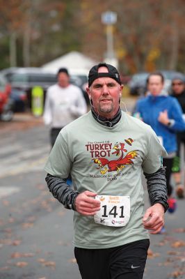 Annual Turkey Trot 5K 
The Annual Turkey Trot 5K wound its way through Marion Village on Sunday, November 17, with 182 trotters (and some ‘turkeys’ as well) braving a chilling wind that morning to make it to the finish line. Organized by the Marion Recreation Department, the event every year draws quite a flock of runners to the start and finish line at Tabor Academy, raising funds for Marion Rec programs and events. Photos by Colin Veitch
