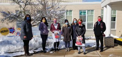 Unsung Hero
Food Service staff across the Old Rochester Regional School District got quite a surprise on February 10 when its members received “Unsung Hero” recognitions from the Friends of Jack Foundation. Photo courtesy Erin Bednarczyk
