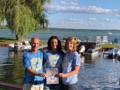 Elk Lake in Elk Rapids, Michigan
Scott, Dana and Lenore Henderson on Elk Lake in Elk Rapids, Michigan, in August. Courtesy of the Henderson family
