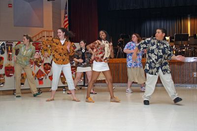 Celebrating Culture
On the evening of May 4, Old Rochester Regional Junior High School hosted a Multi-Cultural Celebration. Celebrating the culture and history of French and Spanish countries, students displayed artwork, PowerPoint presentations, performed live music and dance and served a variety of French and Spanish food. Performing an African dance are students (l. to r.) Darcie Smalley, Caitlyn Stadelmann, Holly McGreavy, Shanaye Green, Caitlyn Gagnon, and Terel Soares. (Photo courtesy of Jane McCarthy).
