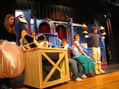 ORR Drama Stages 'Beast'
Members of the Old Rochester Regional High School Drama Club, under the direction of Paul Sardinha, are busy rehearsing for their upcoming production of Disney's 'Beauty and the Beast,' to be presented in the high school auditorium March 29, 30, and 31 at 7:30 pm and on Sunday, April 1 at 2:00 pm. Tickets are $12 for adults and $8 for students and seniors. For more information, please call 508-763-4727. (Photo by Kenneth J. Souza).
