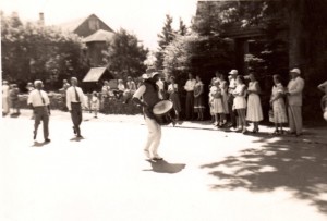 Abraham Skidmore Leading a Parade, undated. Courtesy of the Mattapoisett Historical Society