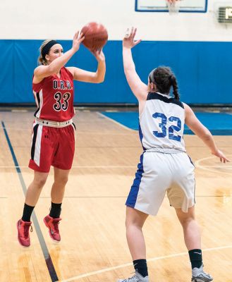 ORR Girl’s Basketball
The ORR Girl’s Basketball team played Fairhaven on December 30th. The score was Fairhaven 41 - 40 ORR in a back and forth game, that was played at Fairhaven High School. Photos by Ryan Feeney
