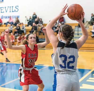 ORR Girl’s Basketball
The ORR Girl’s Basketball team played Fairhaven on December 30th. The score was Fairhaven 41 - 40 ORR in a back and forth game, that was played at Fairhaven High School. Photos by Ryan Feeney
