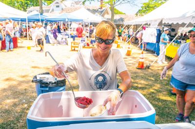 Harbor Days
Sunday was fun day at the Harbor Days festival at Shipyard Park in Mattapoisett, where Theo and Finley McDonald produced sand art, Katie Jackivicz marveled at her new hand art and Teri Nelson prepared strawberry shortcake. Photos by Ryan Feeney
