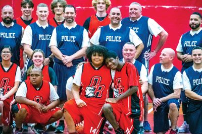 Old Rochester Regional Unified Basketball 
The Old Rochester Regional Unified Basketball team capped off its 2022-23 season with a 72-51 victory over Tri-Town Police officers at the high school. Try as they might, the local officers were unable to contain ORR’s Unified team, made up of special-needs athletes and partners who together played a fall schedule of games against other schools. 
