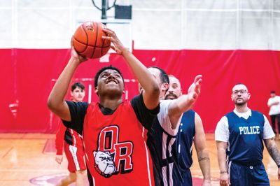 Old Rochester Regional Unified Basketball
The Old Rochester Regional Unified Basketball team capped off its 2022-23 season with a 72-51 victory over Tri-Town Police officers at the high school. Try as they might, the local officers were unable to contain ORR’s Unified team, made up of special-needs athletes and partners who together played a fall schedule of games against other schools. 
