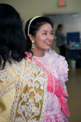 Multicultural Festival 
The local AFS (American Field Service) held a multicultural festival on Saturday, February 6, 2010 at the Center School in Mattapoisett. The festival included several stations that displayed information about different cultures from around the world. Exchange students from Thailand, Panama and Northern Germany also enjoyed the festivities. According to Kim Corazzini, the festivals organizer, the event helped expose children to other nationalities and promoted multicultural learning. Photo by Felix Perez.
