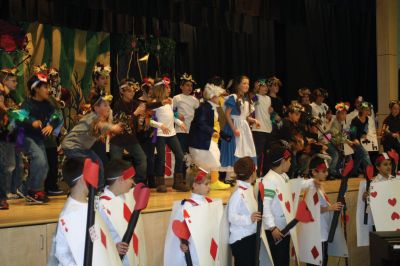 Alice in Wonderland
The Birds on stage at 'Alice in Wonderland' presented by the Rochester Memorial School fourth grade. Directed by Mrs. Susan Ellis. January 26, 2012
