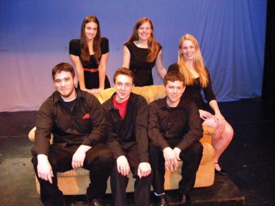 Adventures in Love
The cast of "Adventures in Love," an ORRHS student-run production which takes place on May 7 and 8 at the ORR Auditorium at 7:30 pm. (Back row l. to r.) Jillian Zucco, Holly Cardoza and Chelsie Nectow. (Front row l. to r.) Aaron Valente, Koby Williamson and Stephen LaCombe. Photo by Adam Silva.
