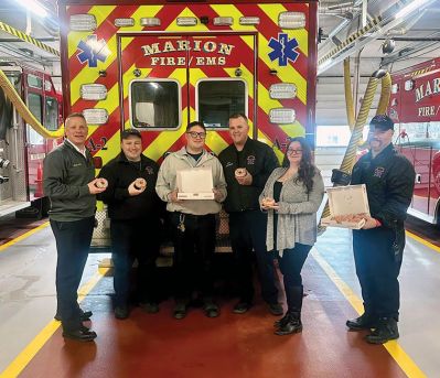 Pink Donuts 
Pink donuts have become a symbol of mental-health awareness and suicide prevention in Marion. On Monday, the town took part in “Pink Donuts for Alec Day” honoring the memory of Alec White by enjoying his favorite donut, pink frosted. Residents are encouraged to celebrate Alec’s memory and raise awareness by posting a social-media photo with a pink donut and the hashtag #pinkdonutsforalec. Photos courtesy Town of Marion
