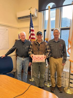 Pink Donuts 
Pink donuts have become a symbol of mental-health awareness and suicide prevention in Marion. On Monday, the town took part in “Pink Donuts for Alec Day” honoring the memory of Alec White by enjoying his favorite donut, pink frosted. Residents are encouraged to celebrate Alec’s memory and raise awareness by posting a social-media photo with a pink donut and the hashtag #pinkdonutsforalec. Photos courtesy Town of Marion
