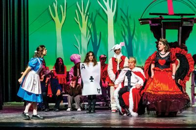 Alice in Wonderland
The Old Rochester Regional High School theater group’s production of “Alice in Wonderland” opens on Thursday, November 17, at 7:00 pm. Alice is played by Cattarinha Nunes, while the King is played by Jackson Veugen and the Queen of Hearts by Kathleen Dunn. Photos by Ryan Feeney
